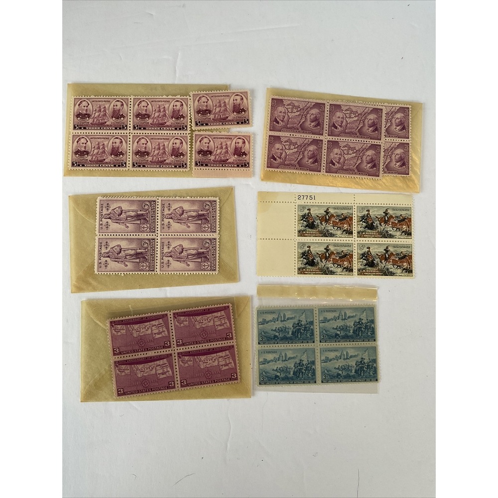 Vintage Stamps Collections Lots 3 Cent Lot New Unused